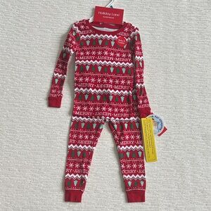 Kids Red and Green Christmas Pajamas NWT